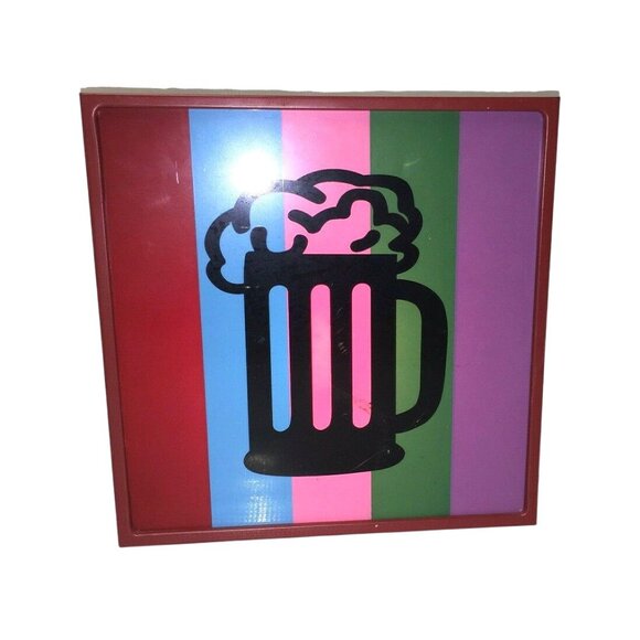 Target Other - Beer Mug Light Box Bar Sign ManCave Decor - Red, Blue, Pink, Green, Purple